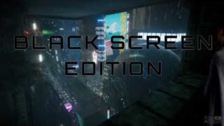 ASMR Blade Runner Balcony Cyberpunk City Rain Sound Ambience 12 Hours – Black Screen Edition