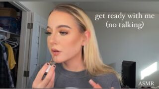 ASMR | grwm neutral  glam (no talking)