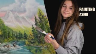 ASMR – RELAXING PAINTING (Bob Ross style)